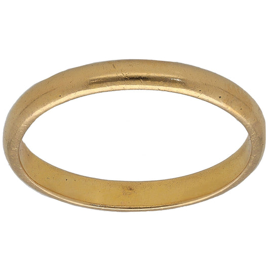 22ct Gold Plain Wedding Ring Size N