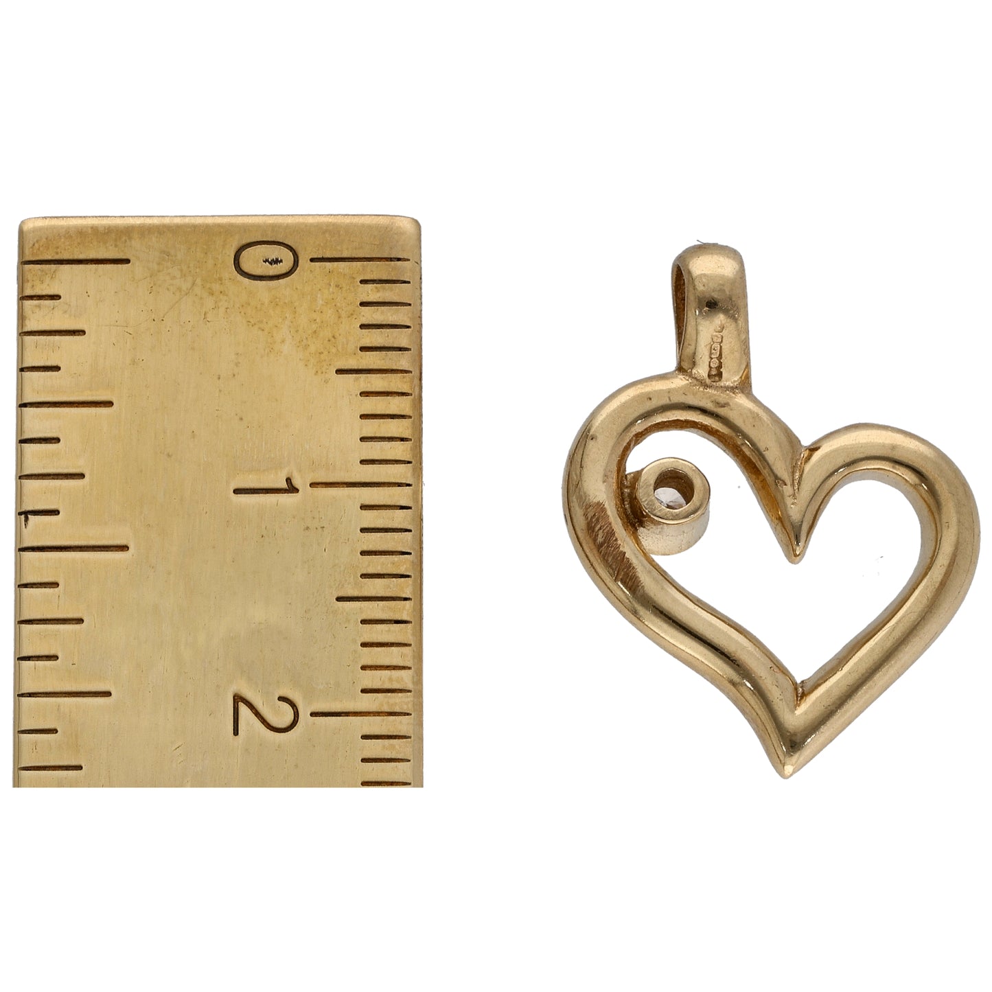 9ct Gold 0.07ct Diamond Heart Dress/Cocktail Pendant