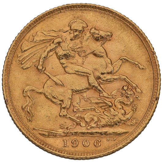 22ct Gold King Edward VII Full Sovereign Coin 1906