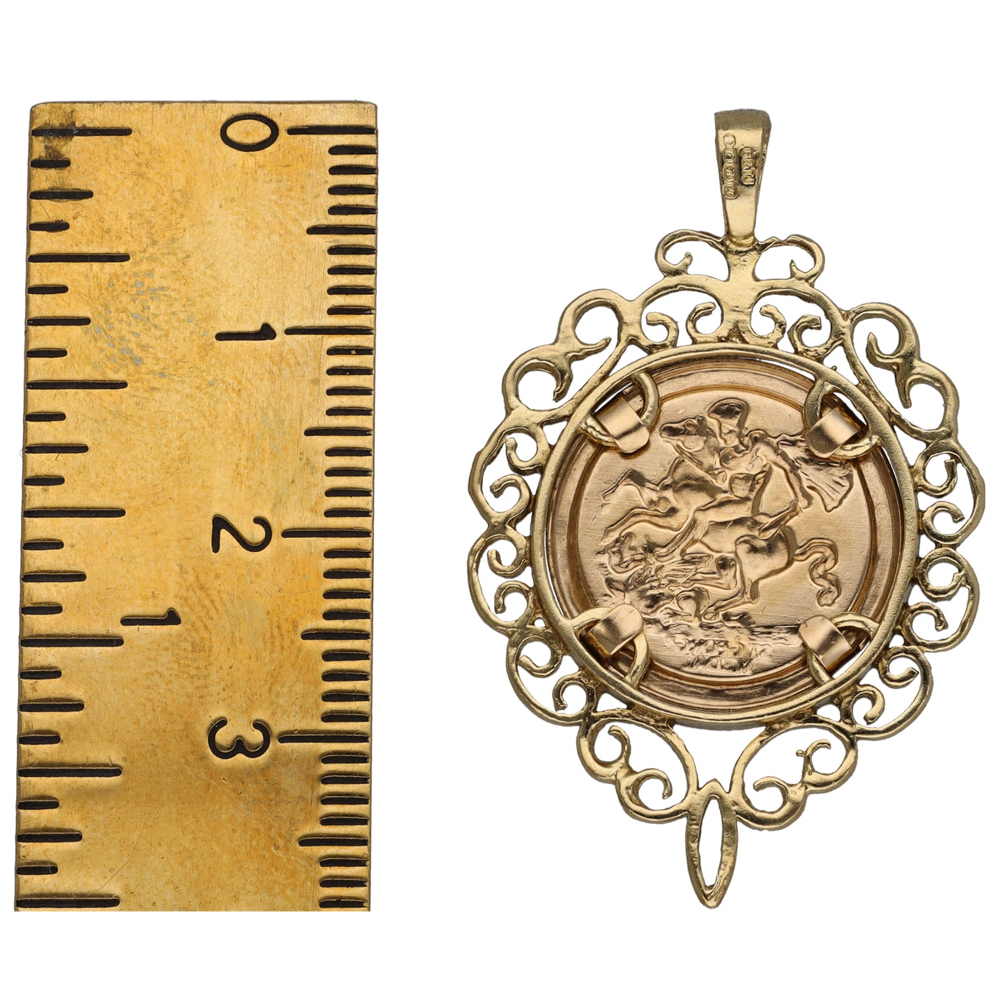 9ct Gold St George Pendant