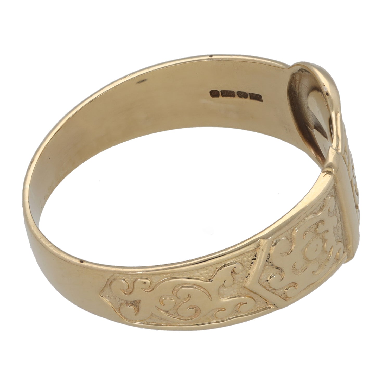9ct Gold Buckle Ring Size Z