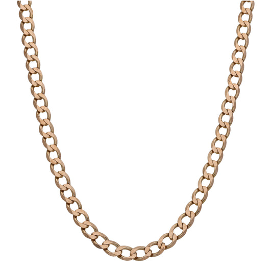 9ct Gold Curb Chain 18"