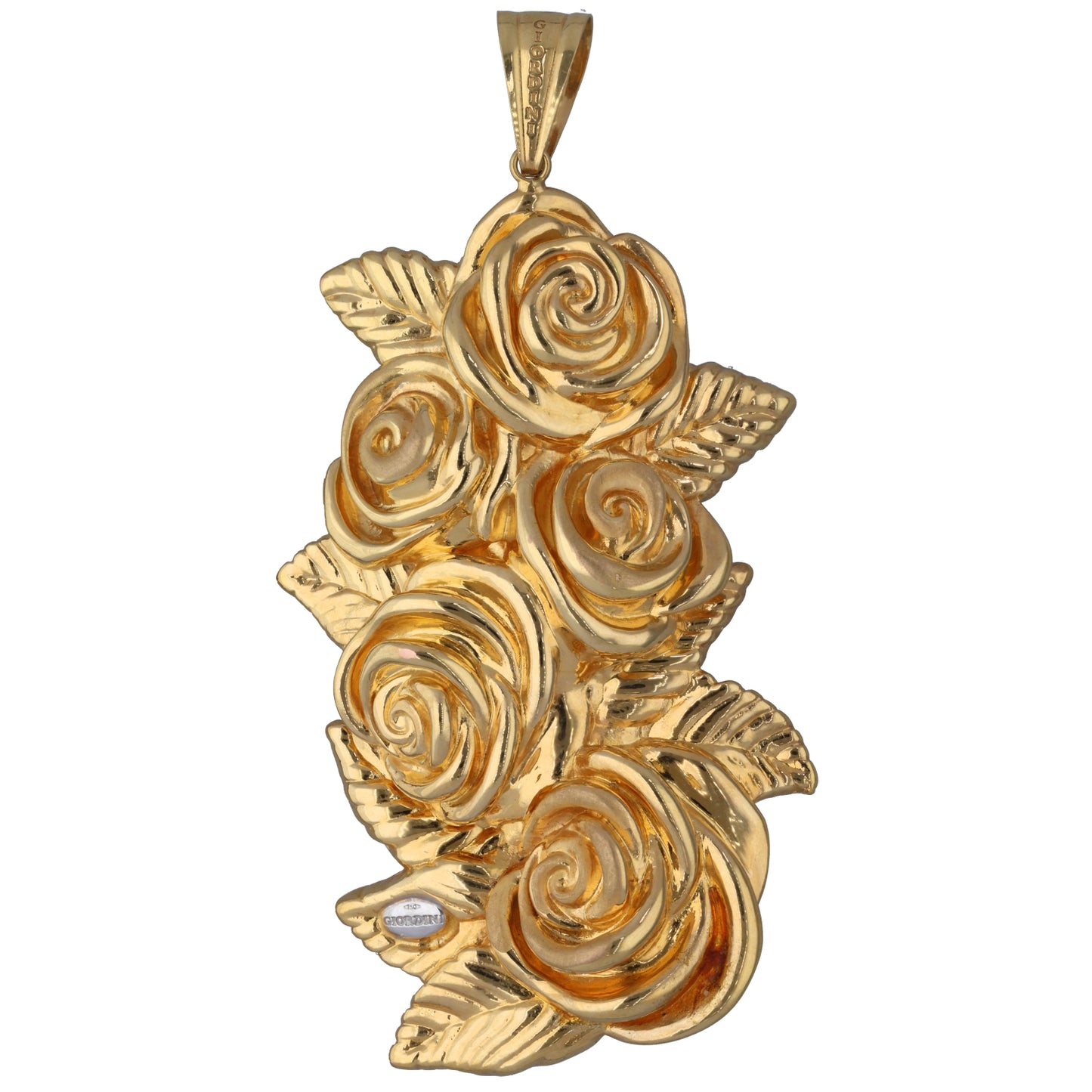 14ct Gold Rose Bush Pendant