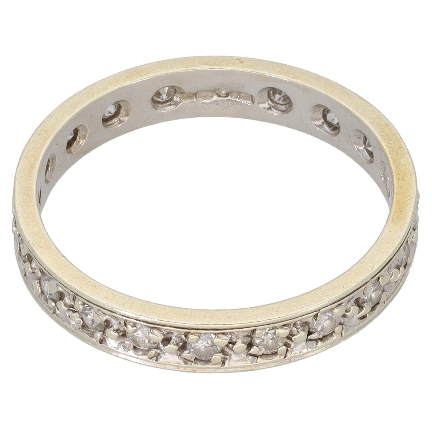 9ct White Gold 0.40ct Diamond Eternity Ring Size S