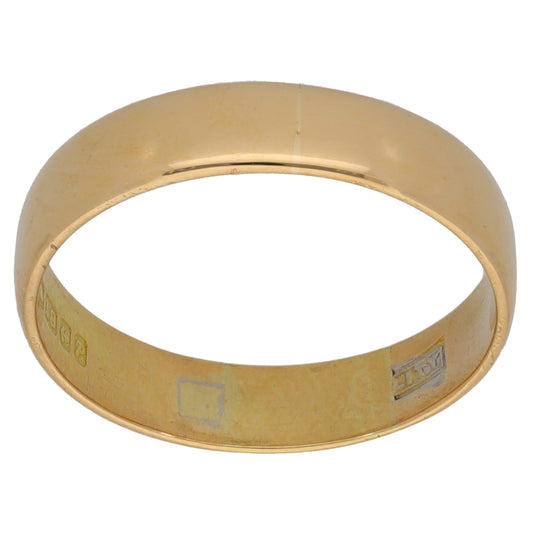 18ct Gold Plain Wedding Ring Size Q
