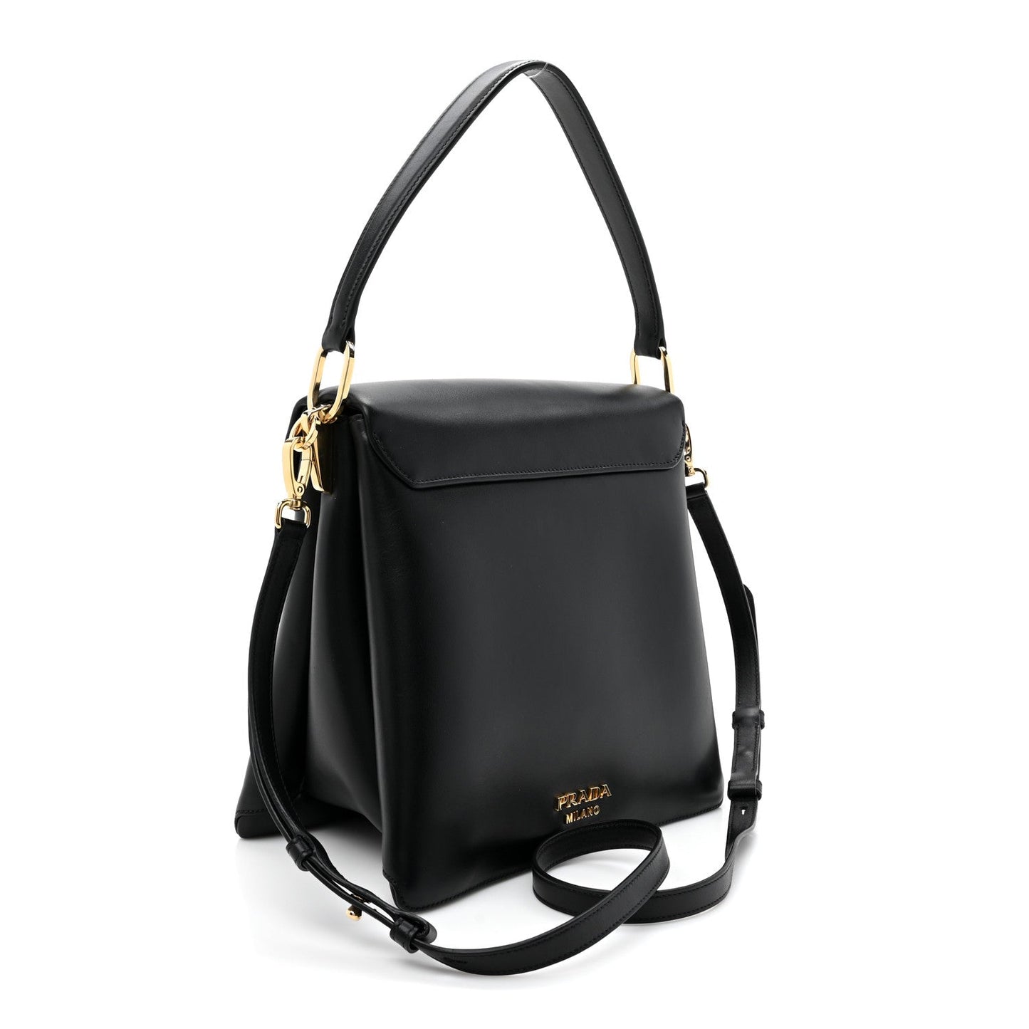 Prada Ingrid Calfskin Leather Bag - Black