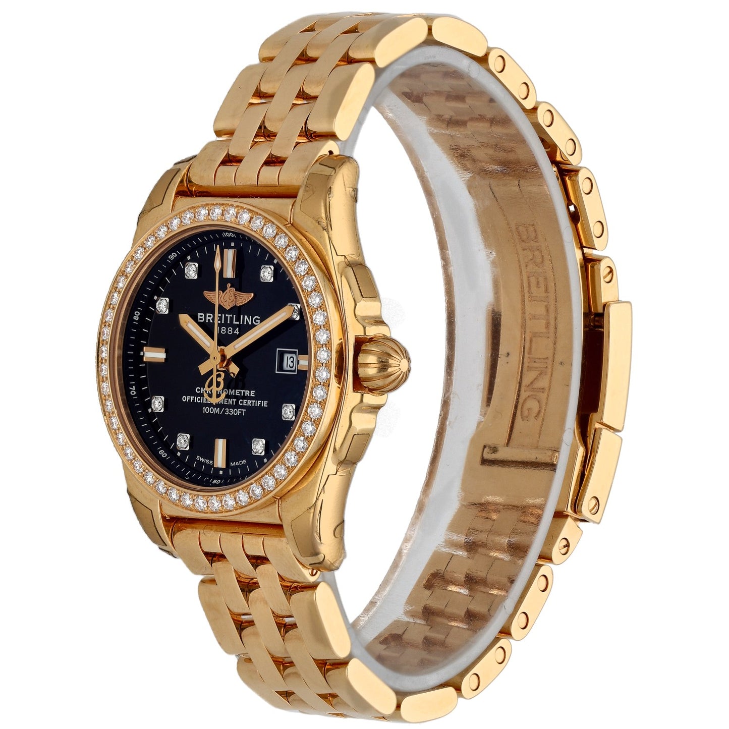 Breitling Galactic H72348 29mm Gold Watch