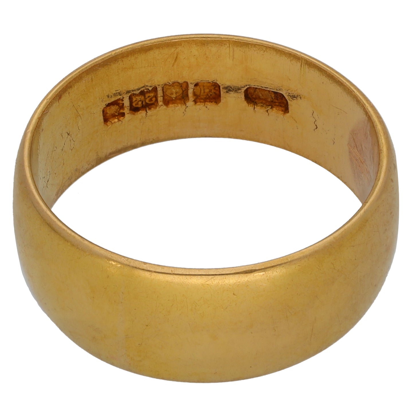 22ct Gold Plain Wedding Ring Size S