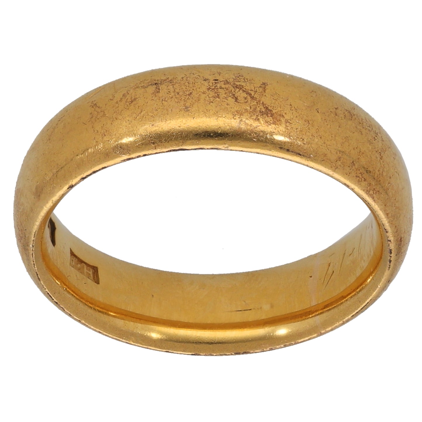 22ct Gold Plain Wedding Ring Size L