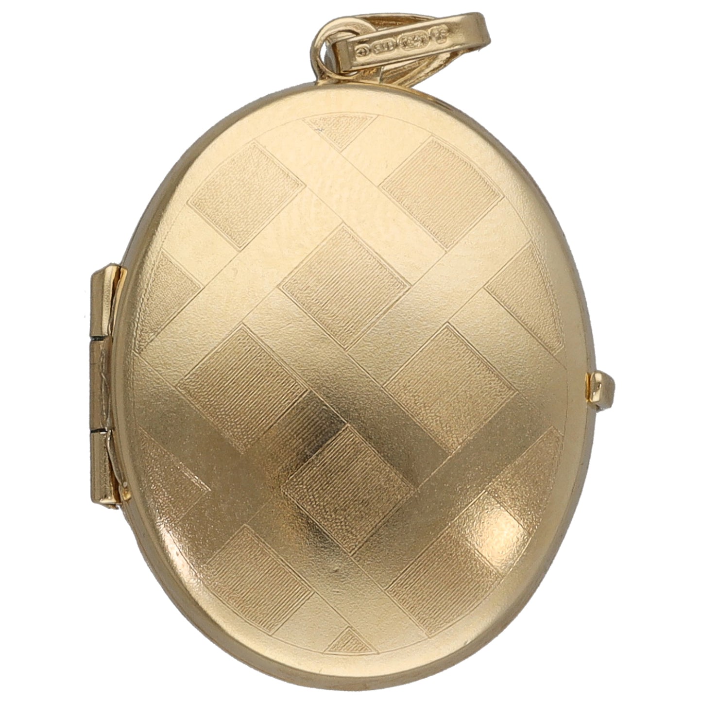 9ct Gold Patterned Locket Pendant