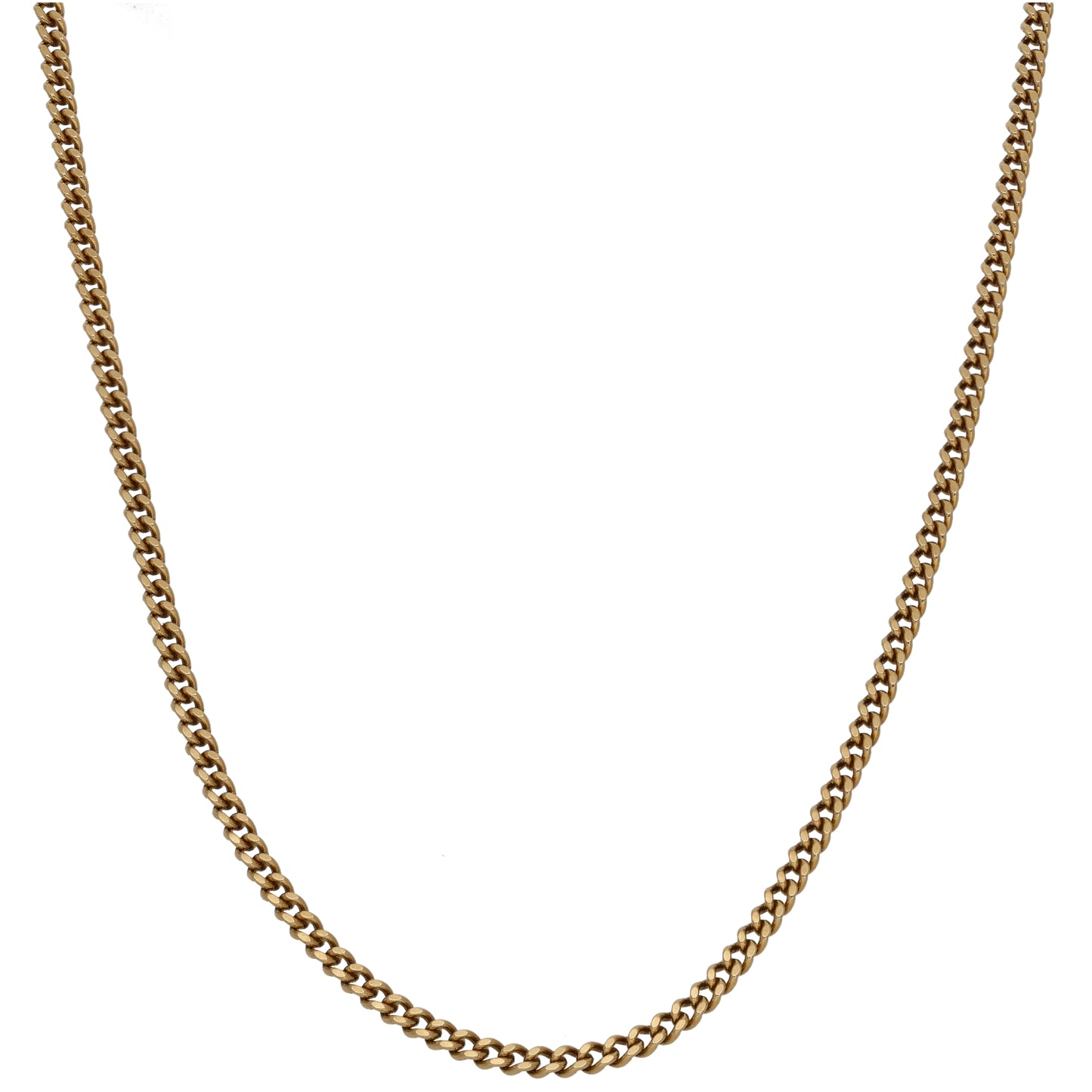 9ct Gold Curb Chain 18"