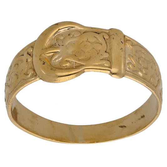 9ct Gold Buckle Ring Size Z