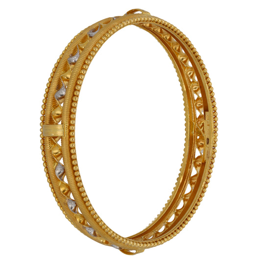 22ct Bi-Colour Gold Bangle