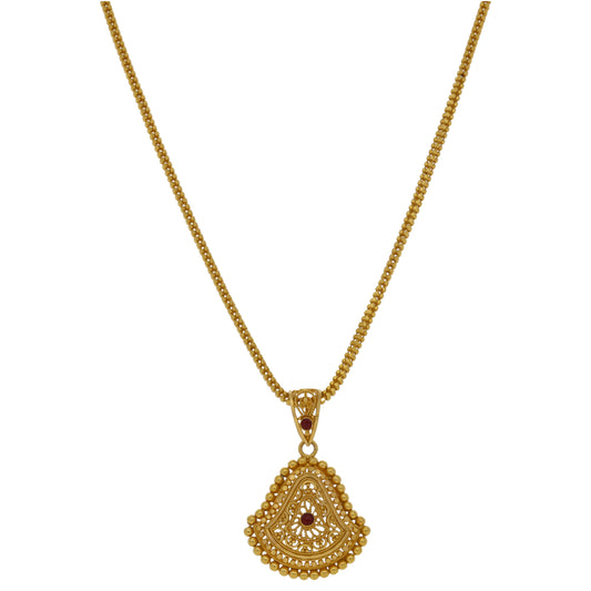 22ct Gold Dress/Cocktail Pendant With Chain