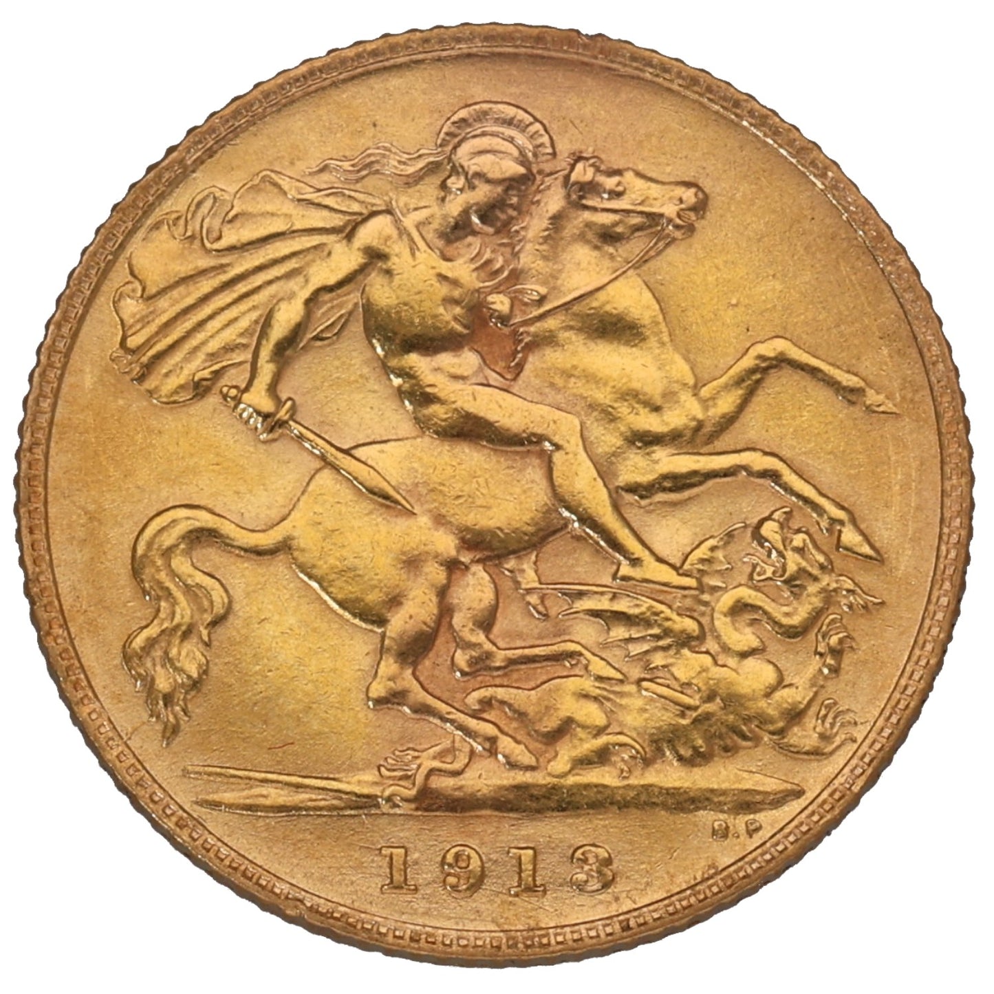 22ct Gold King George V Half Sovereign Coin 1913