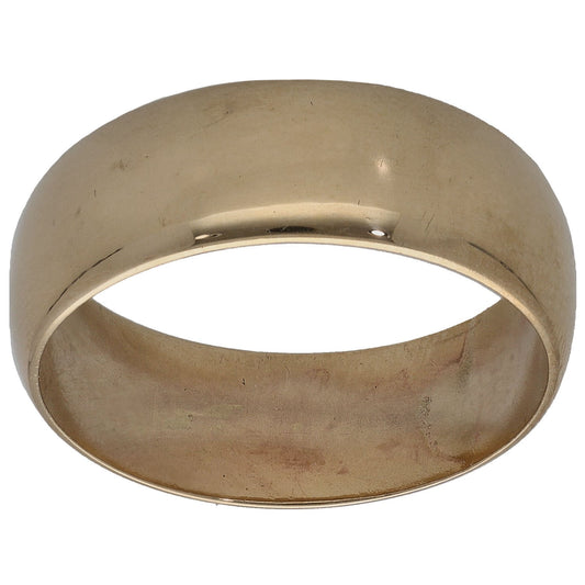 9ct Gold Plain Wedding Ring Size R