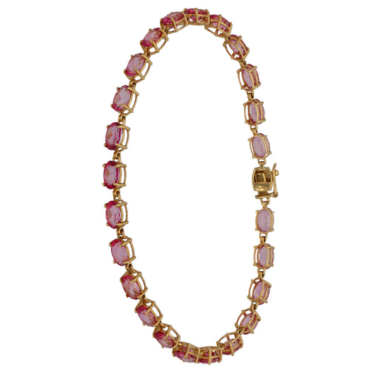 9ct Gold Topaz Fancy Stone Set Bracelet