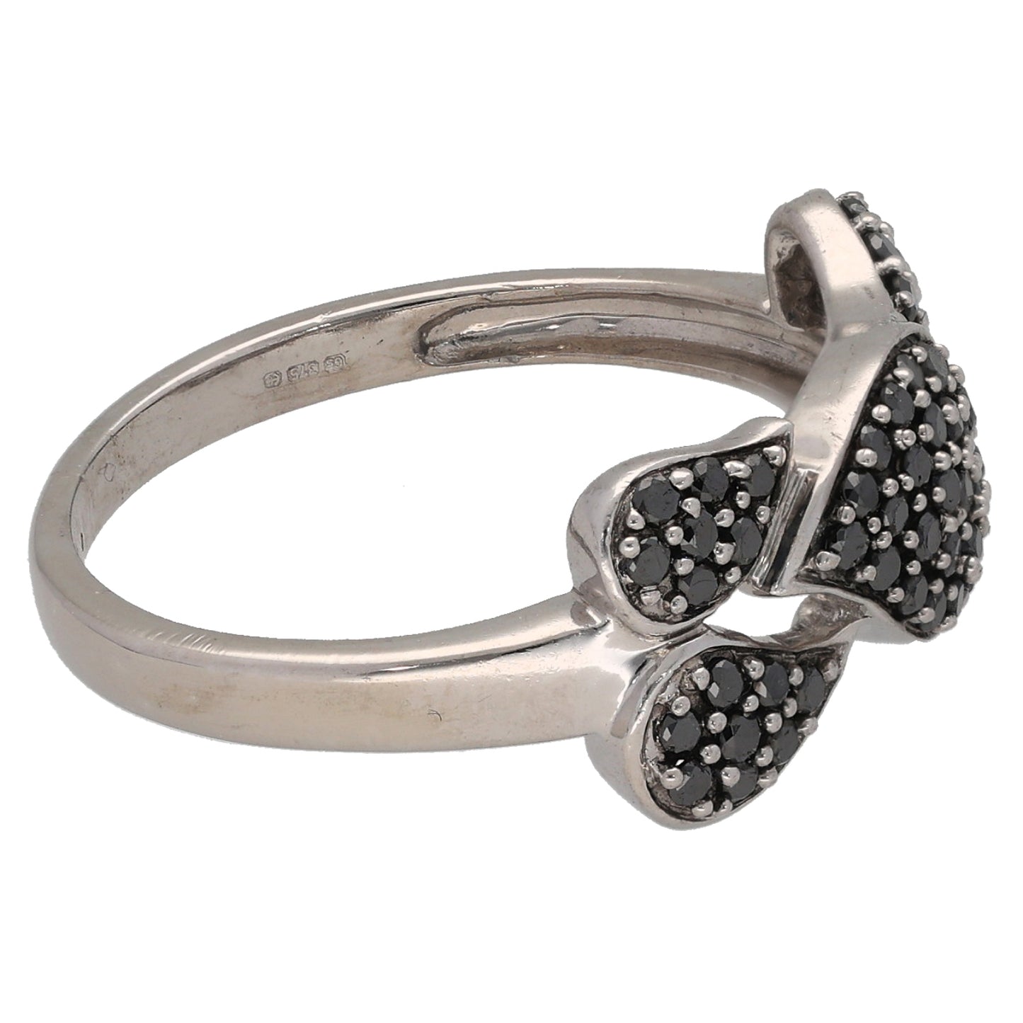 9ct White Gold 0.56ct Diamond Dress/Cocktail Ring Size P 1/2