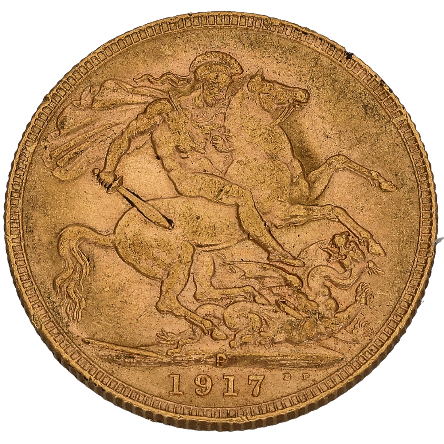 22ct Gold King George V Full Sovereign Coin 1917