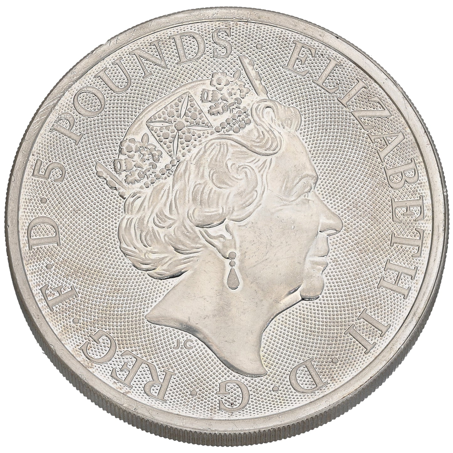 Fine Silver Falcon Of The Plantagenets 2 OZ Coin 2019