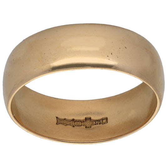 9ct Gold Plain Wedding Ring Size W