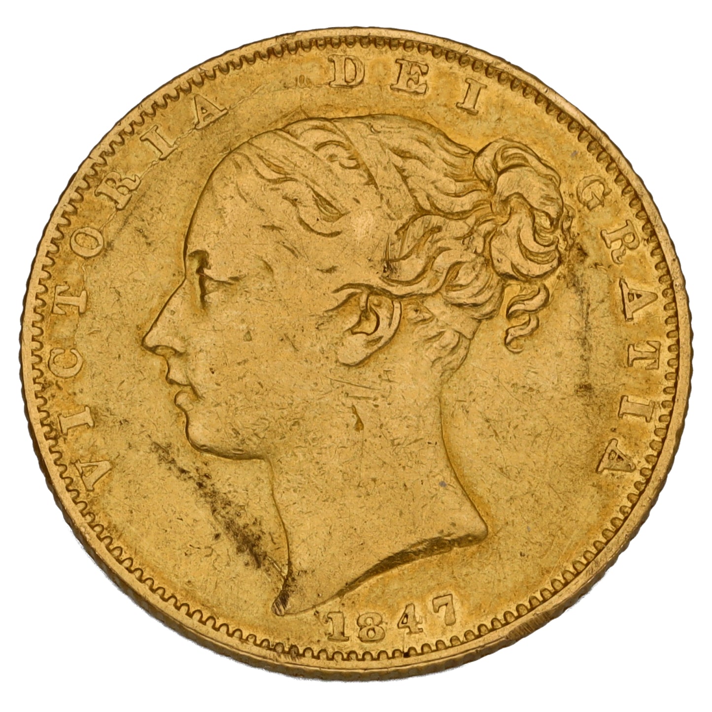 22ct Gold Queen Victoria Full Sovereign Coin 1847