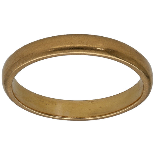 22ct Gold Plain Wedding Ring Size K