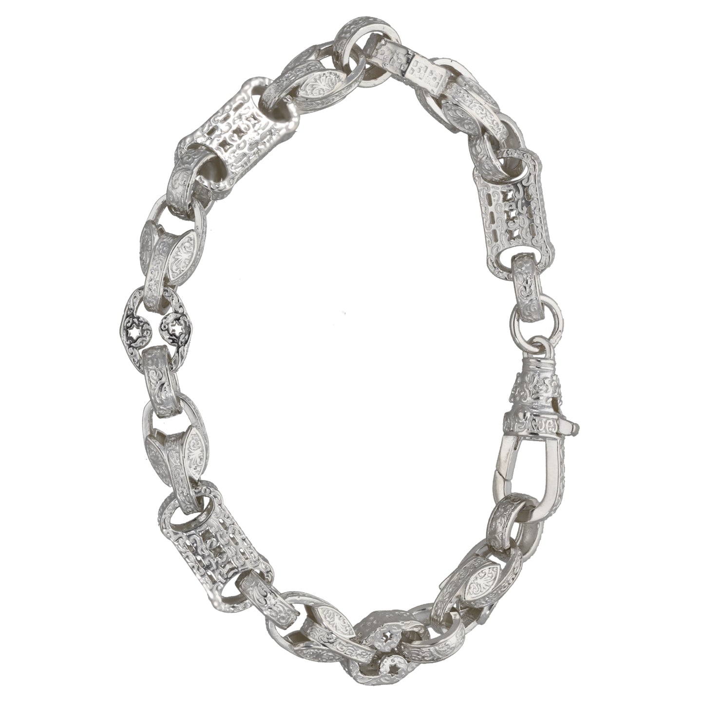 New Sterling Silver Stars & Bars Bracelet