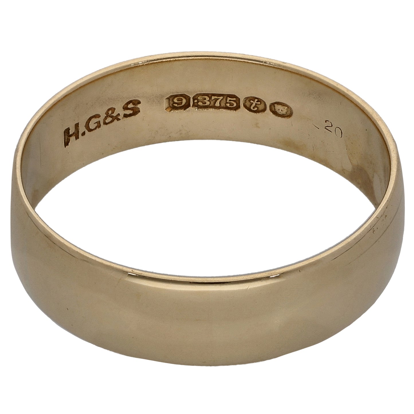 9ct Gold Plain Wedding Ring Size U