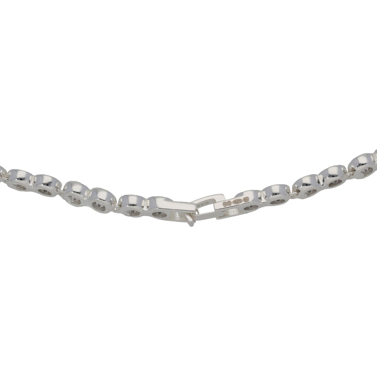 Sterling Silver Cubic Zirconia Fancy Necklace 16"