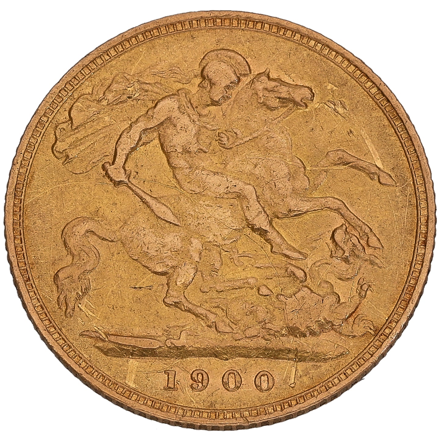 22ct Gold Queen Victoria Half Sovereign Coin 1900