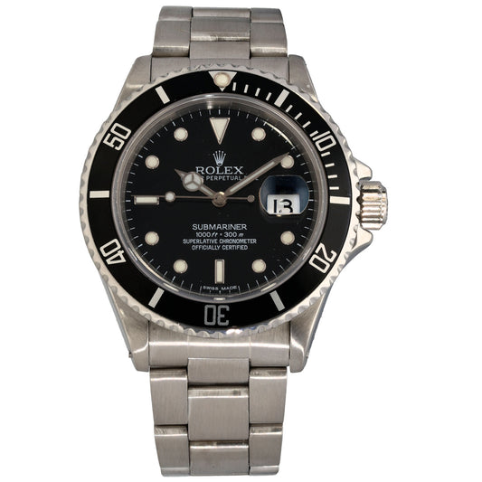 Rolex Submariner 16800 40mm Stainless Steel Watch