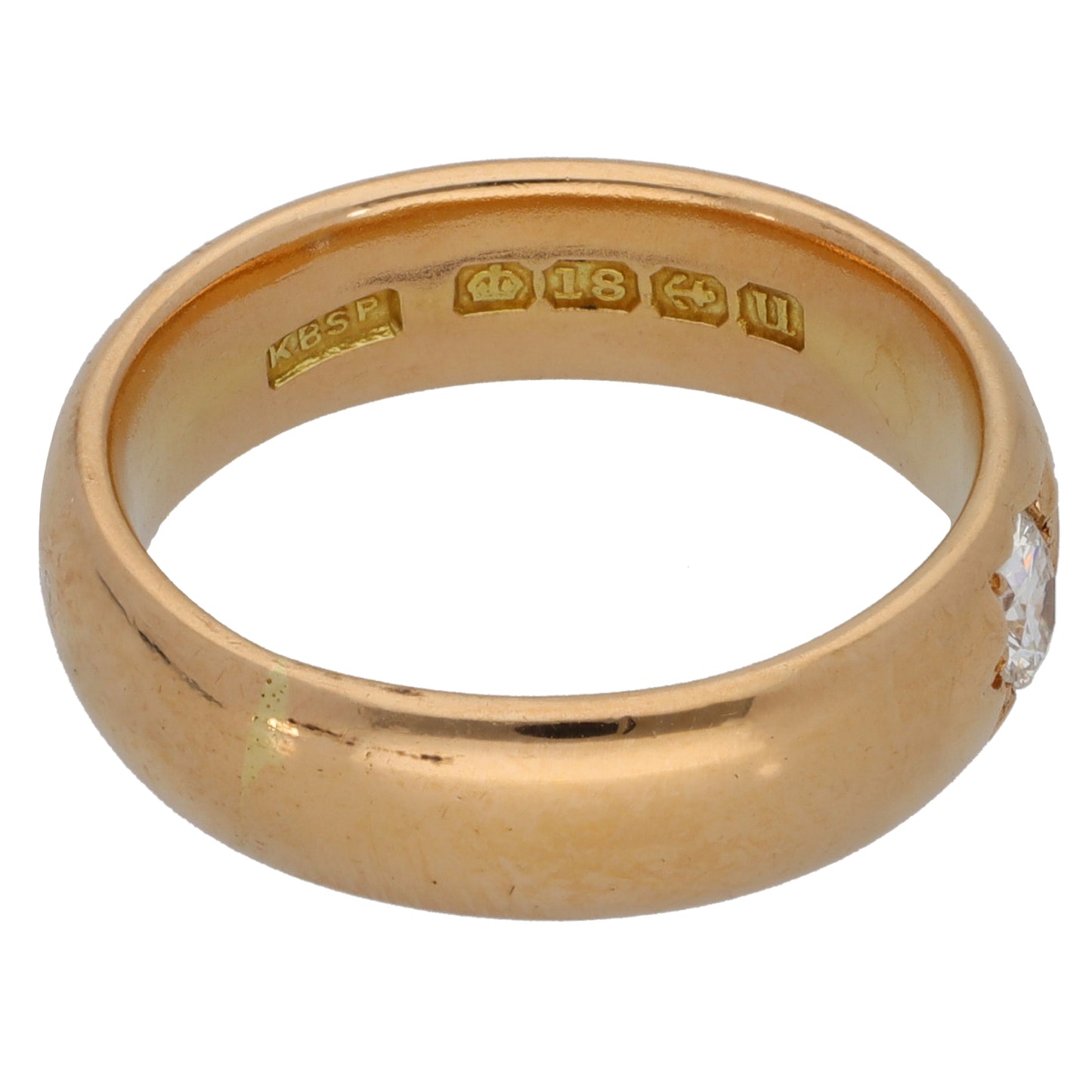18ct Gold 0.20ct Diamond Solitaire Ring Size M