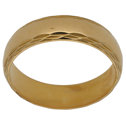 9ct Gold Plain Wedding Ring Size K
