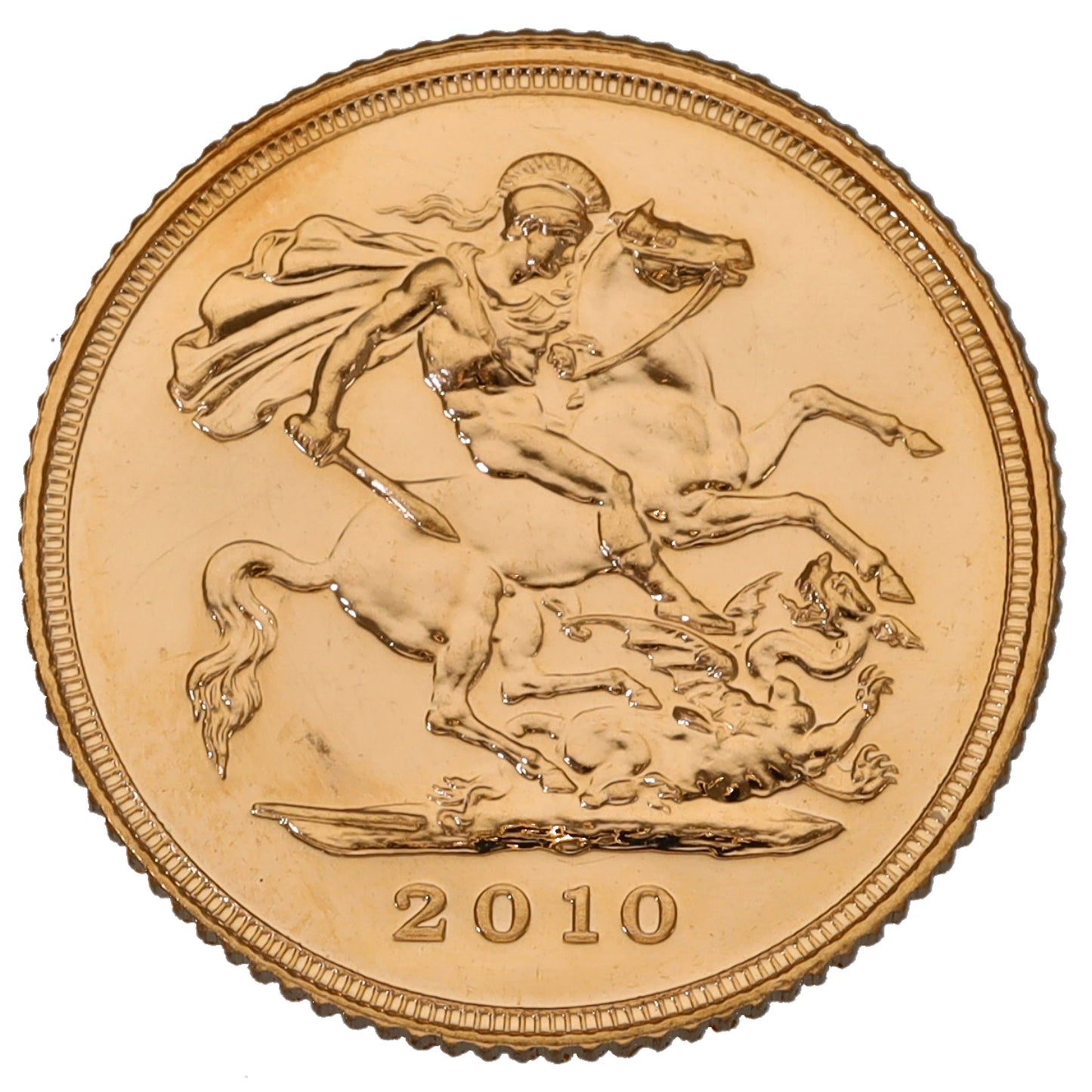 22ct Gold Queen Elizabeth II Half Sovereign Coin 2010