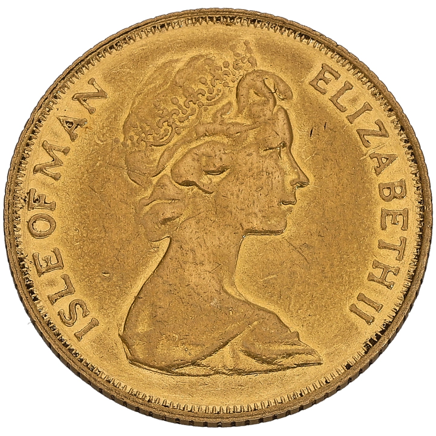 22ct Gold Isle Of Man Half Sovereign Coin 1974