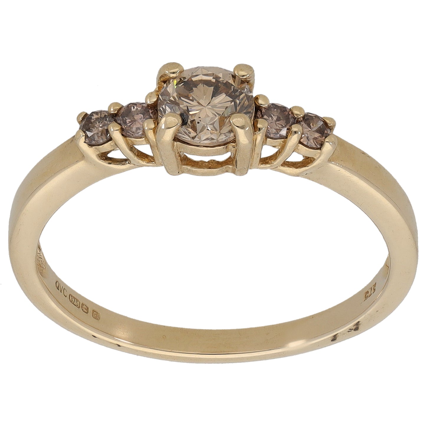 9ct Gold 0.57ct Diamond Dress/Cocktail Ring Size Q