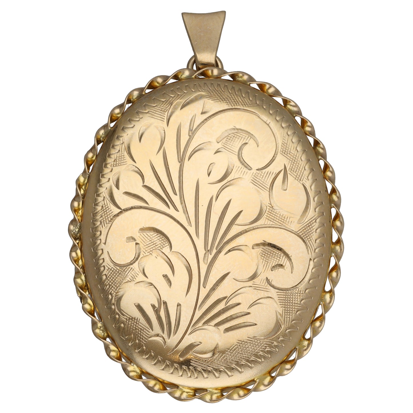 9ct Gold Patterned Locket Pendant