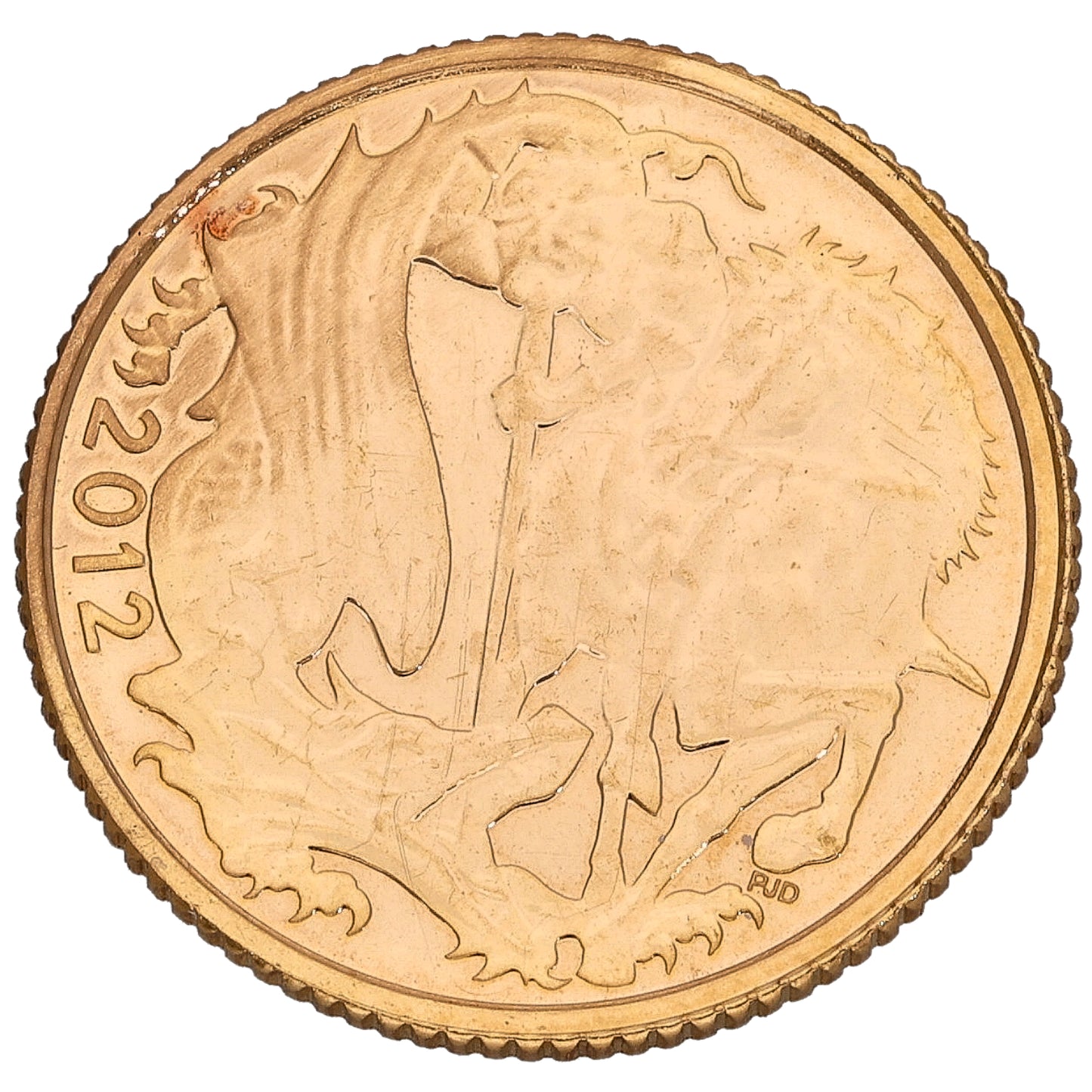 22ct Gold Queen Elizabeth II Half Sovereign Coin 2012