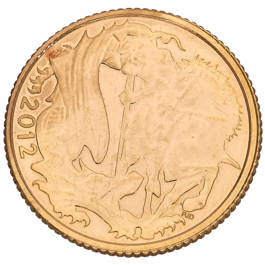 22ct Gold Queen Elizabeth II Half Sovereign Coin 2012