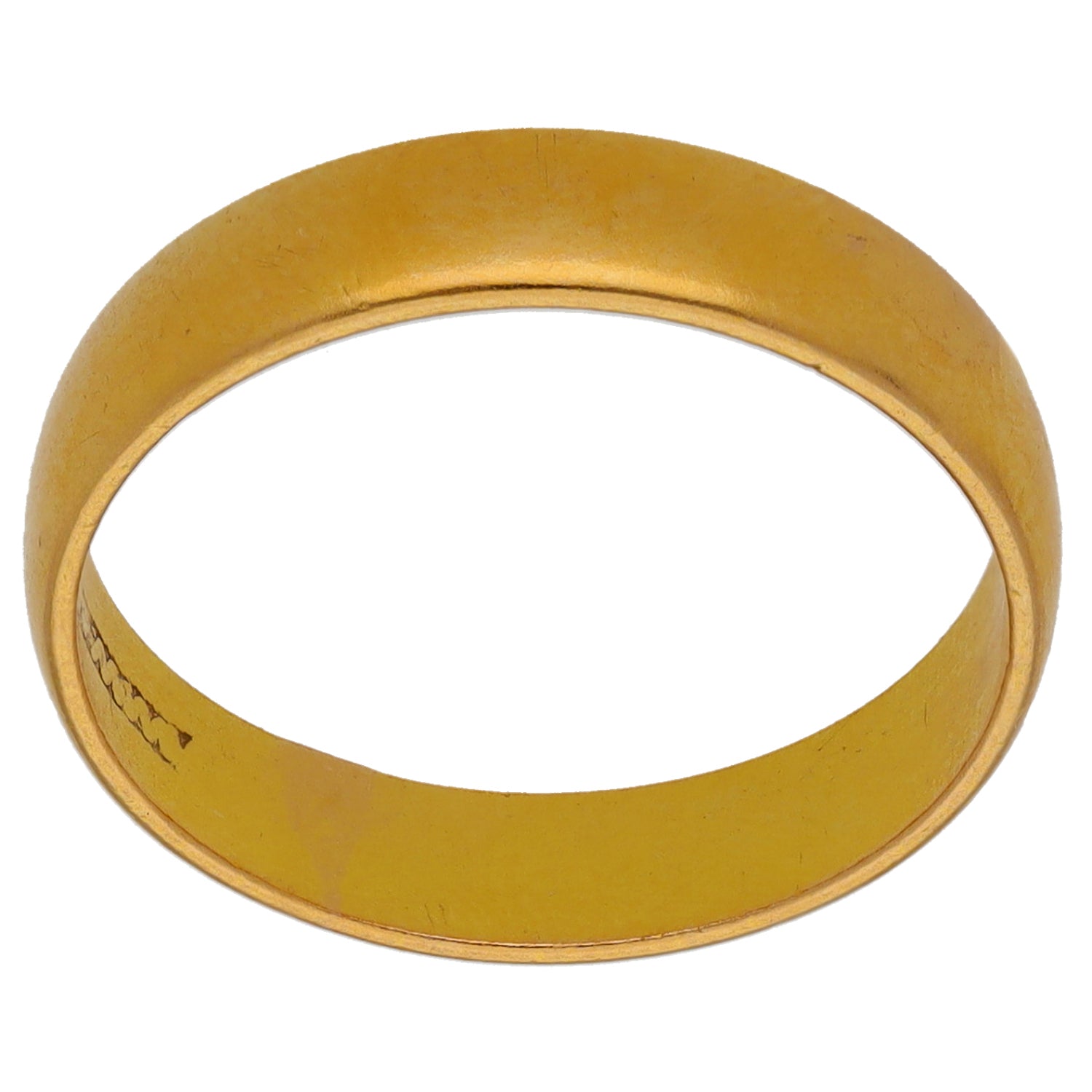 22ct Gold Plain Wedding Ring Size M | H&T