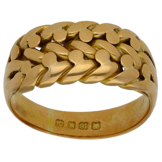 18ct Gold Keeper Ring Size M