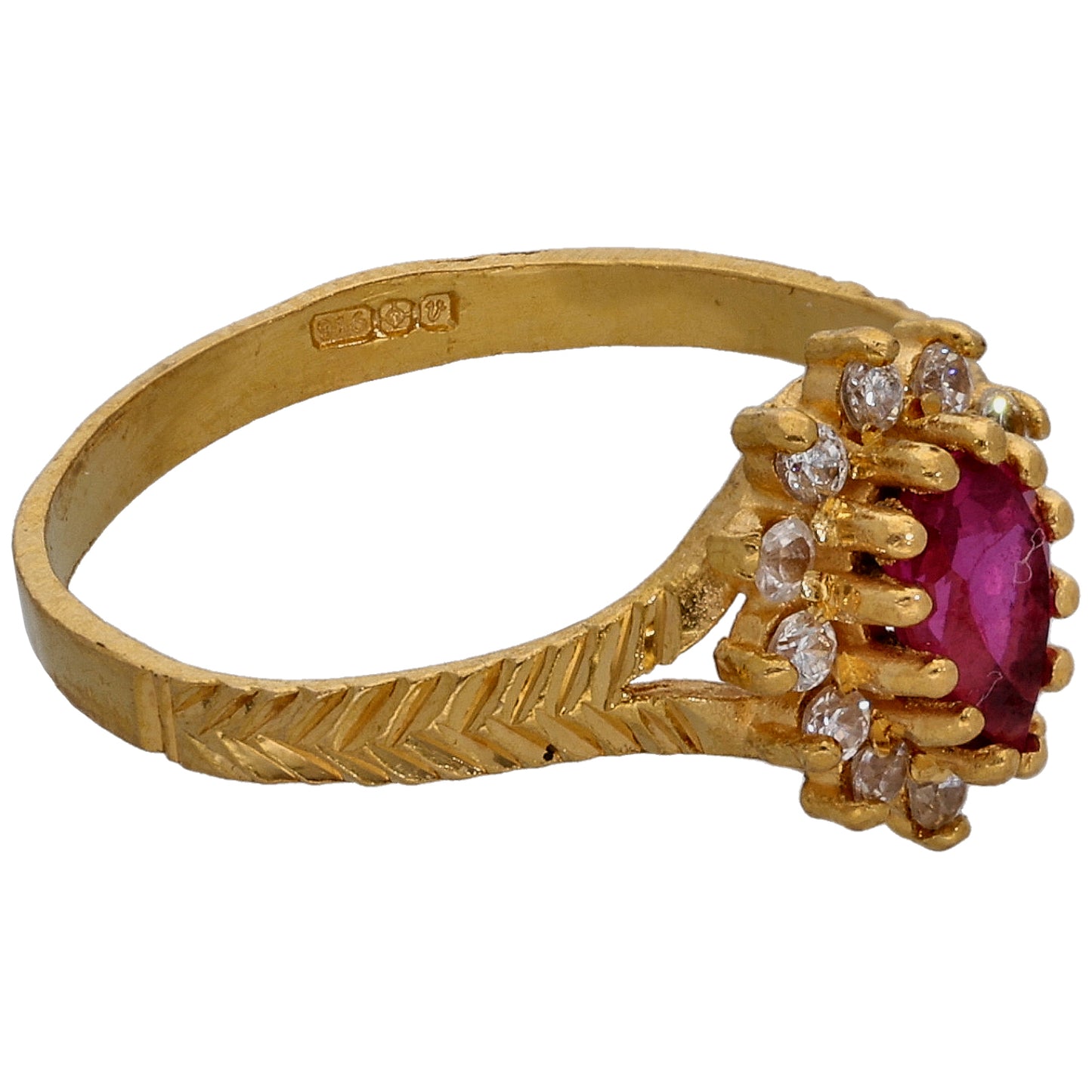 22ct Gold Imitation Dress/Cocktail Ring Size L