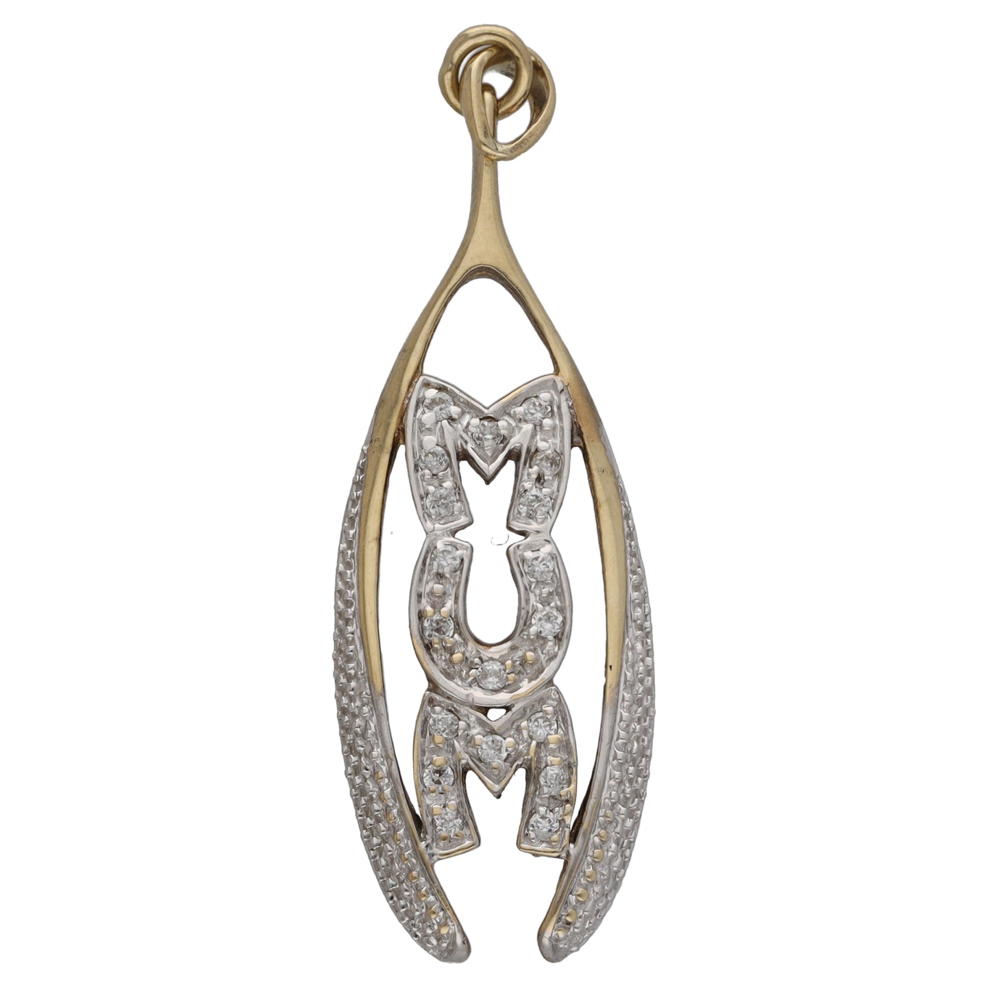 9ct Gold Cubic Zirconia Mum Pendant