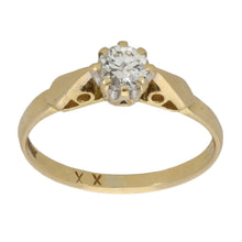 Load image into Gallery viewer, 18ct Gold 0.27ct Diamond Solitaire Ring Size K
