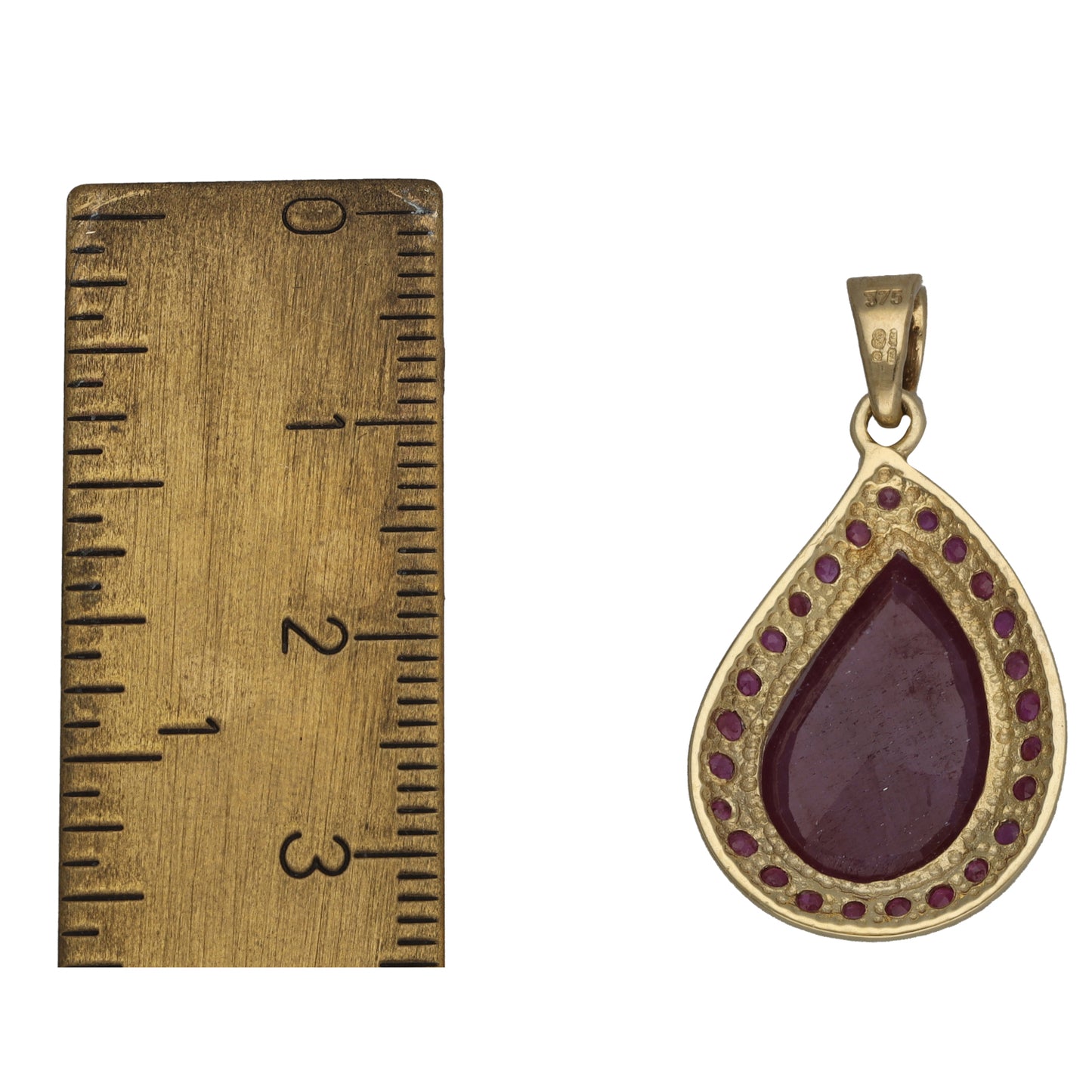 9ct Gold Ruby Dress/Cocktail Pendant