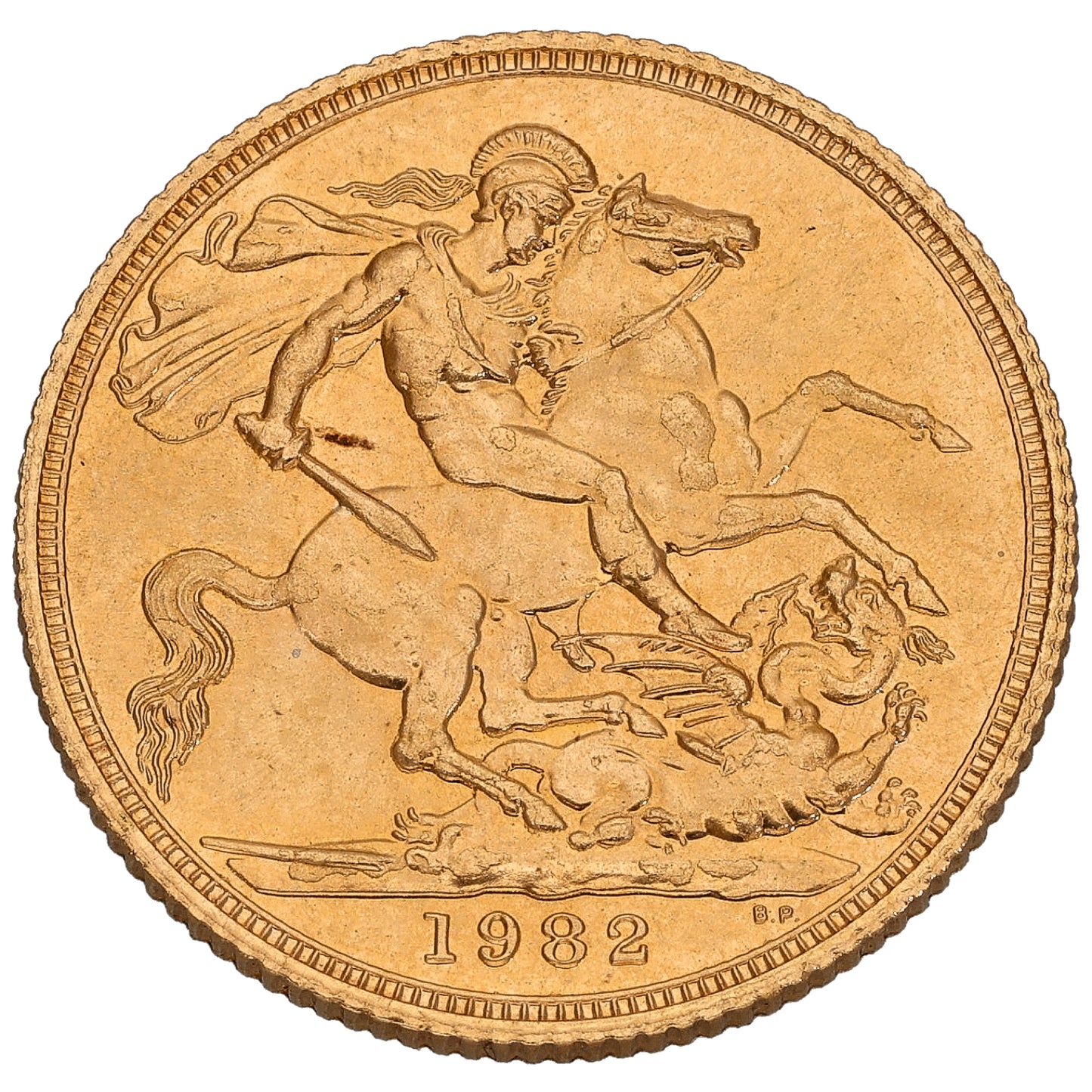 22ct Gold Queen Elizabeth II Full Sovereign Coin 1982