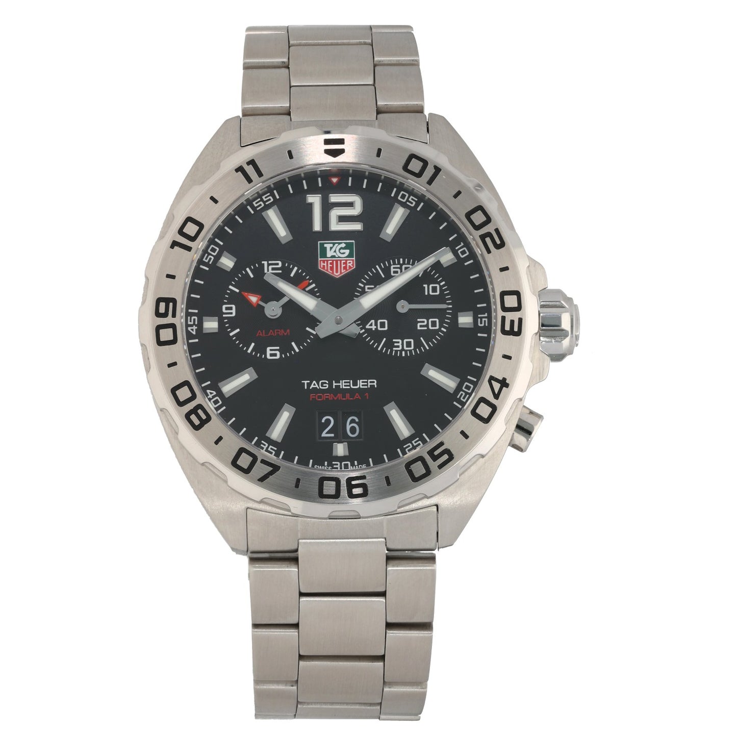 Tag Heuer Formula 1 WAZ111A, black dial with sub dials, stainless steel watch