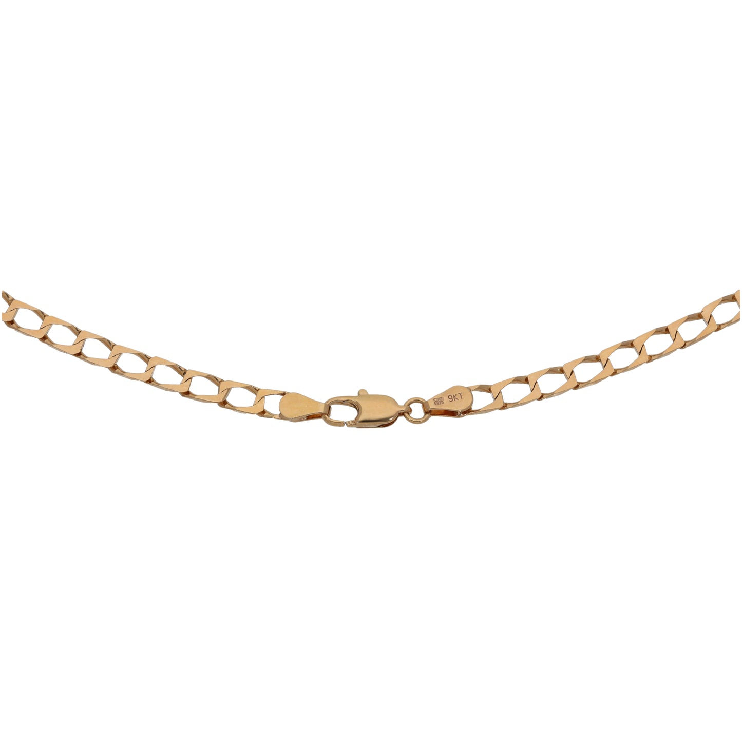 9ct Gold Curb Chain 18"