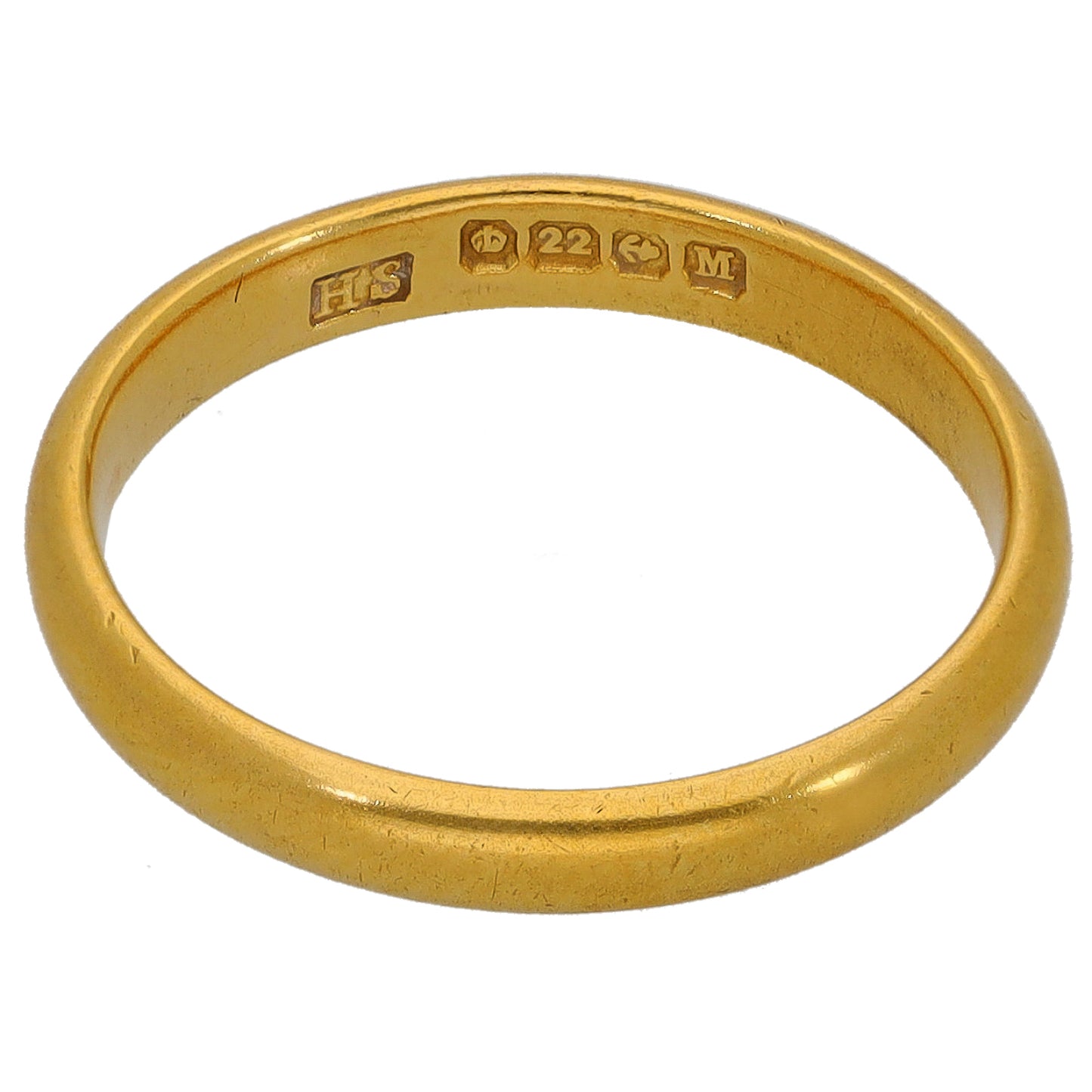 22ct Gold Plain Wedding Ring Size K
